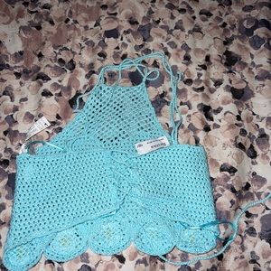 Bershka Crochet Halter Top